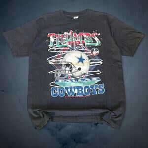 Vintage 90s Dallas Cowboys Thumbs Up Graphic Tee XL NFL Football Shirt Top Dawg